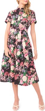 Ted Baker Charlie Floral Linen Midi Shirtdress