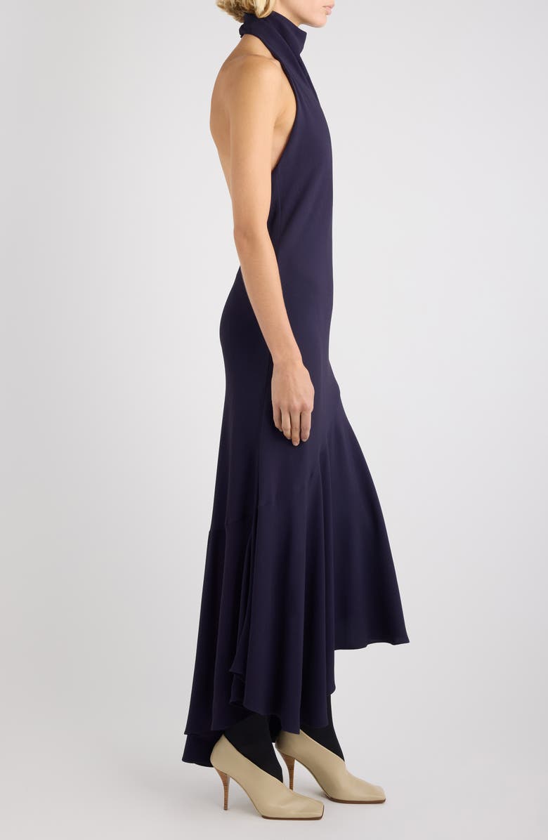 Alaïa Asymmetric Halter Dress, Alternate, color, Aubergine