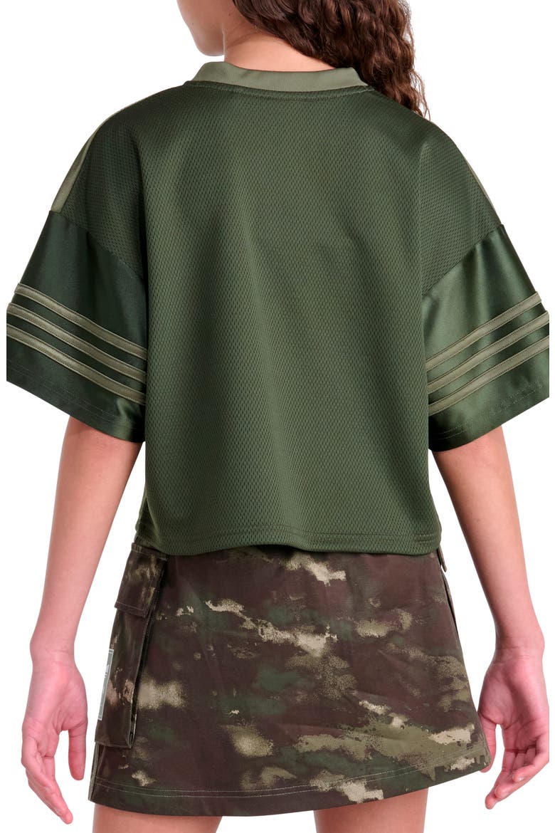 Kids' 3-Stripes Jersey, Alternate, color, DARK OLIVE