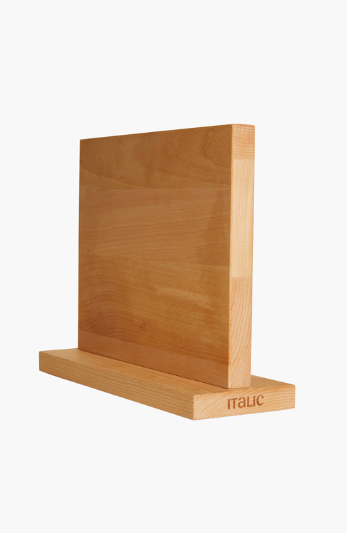 Italic European Beech Wood Magnetic Knife Block In Light Brown/beige