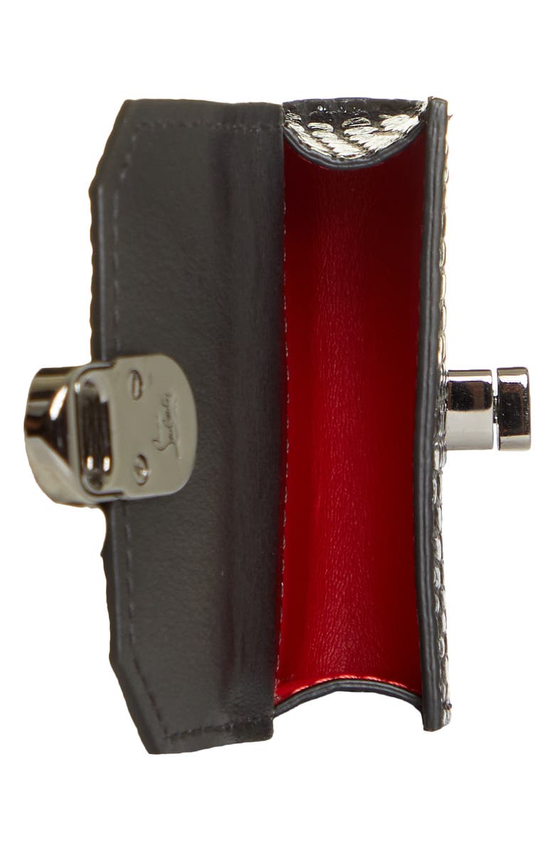 Christian Louboutin Elisa Embossed Leather AirPod Pro Case, Alternate, color, 