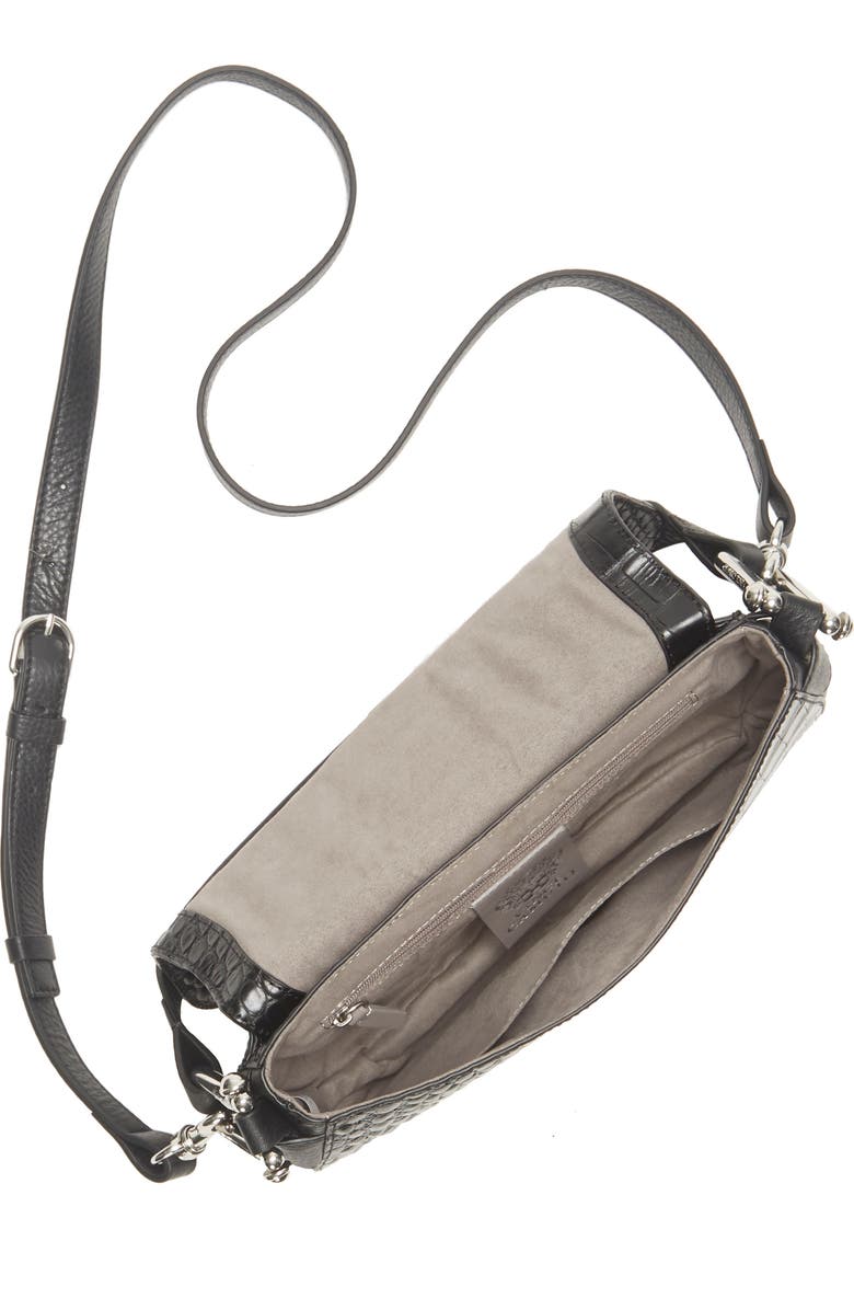 Vince Camuto Tal Croc Embossed Leather Shoulder Bag, Alternate, color,
