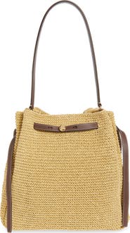 Tory Burch Large Romy Straw Bucket Bag