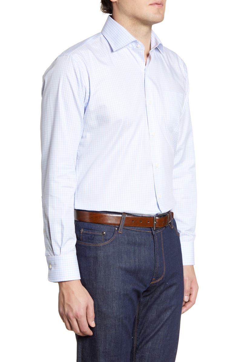 Peter Millar Hibriten Microcheck Button-Up Shirt, Alternate, color, 