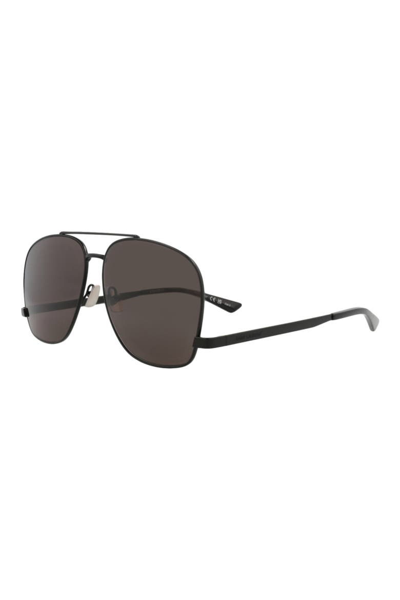 59mm Aviator Sunglasses, Alternate, color, BLACK BLACK BLACK