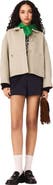 maje Short pleated-back wool jacket