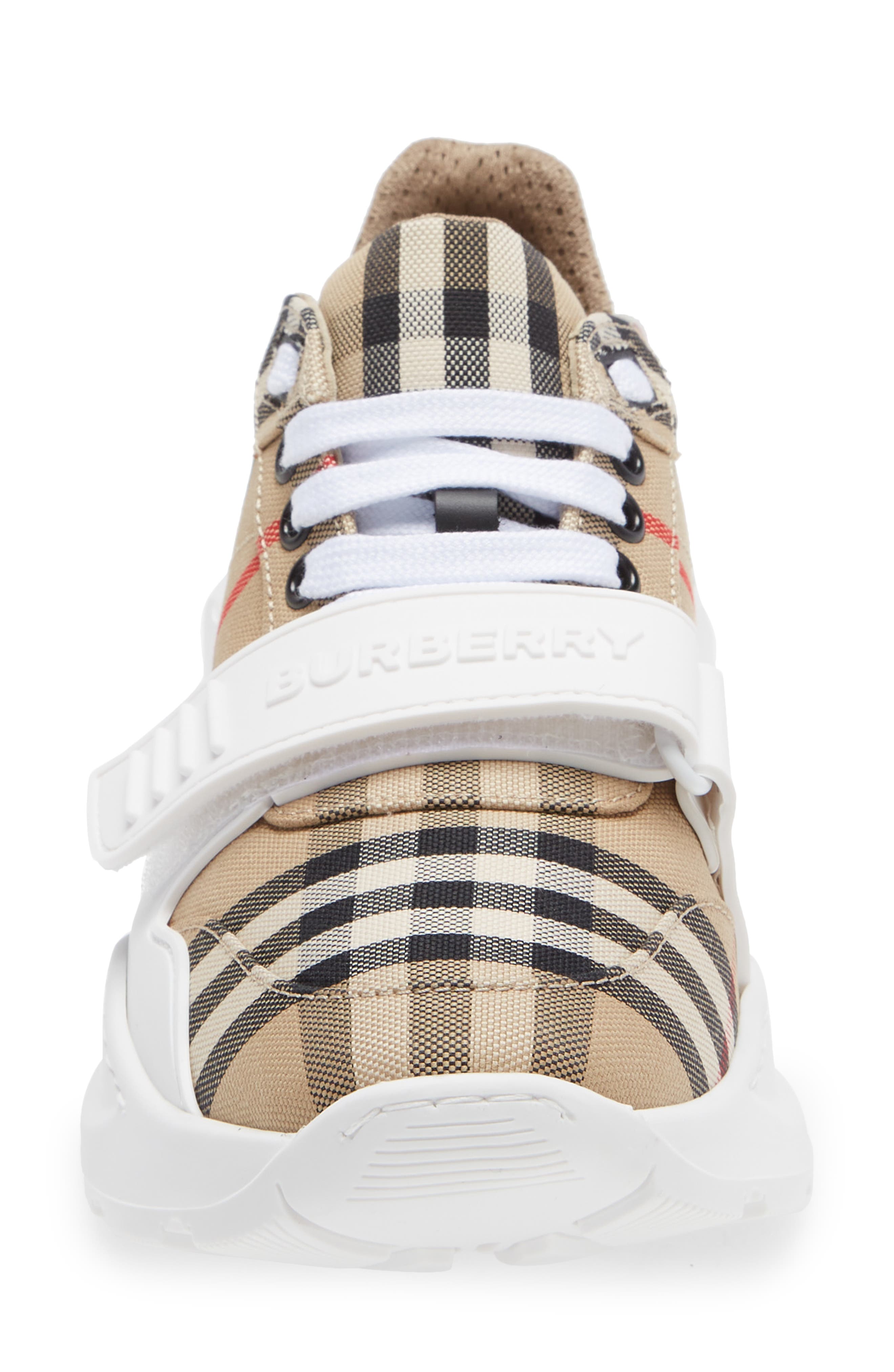 Burberry Regis Check Sneaker, Alternate, color, Archive Beige