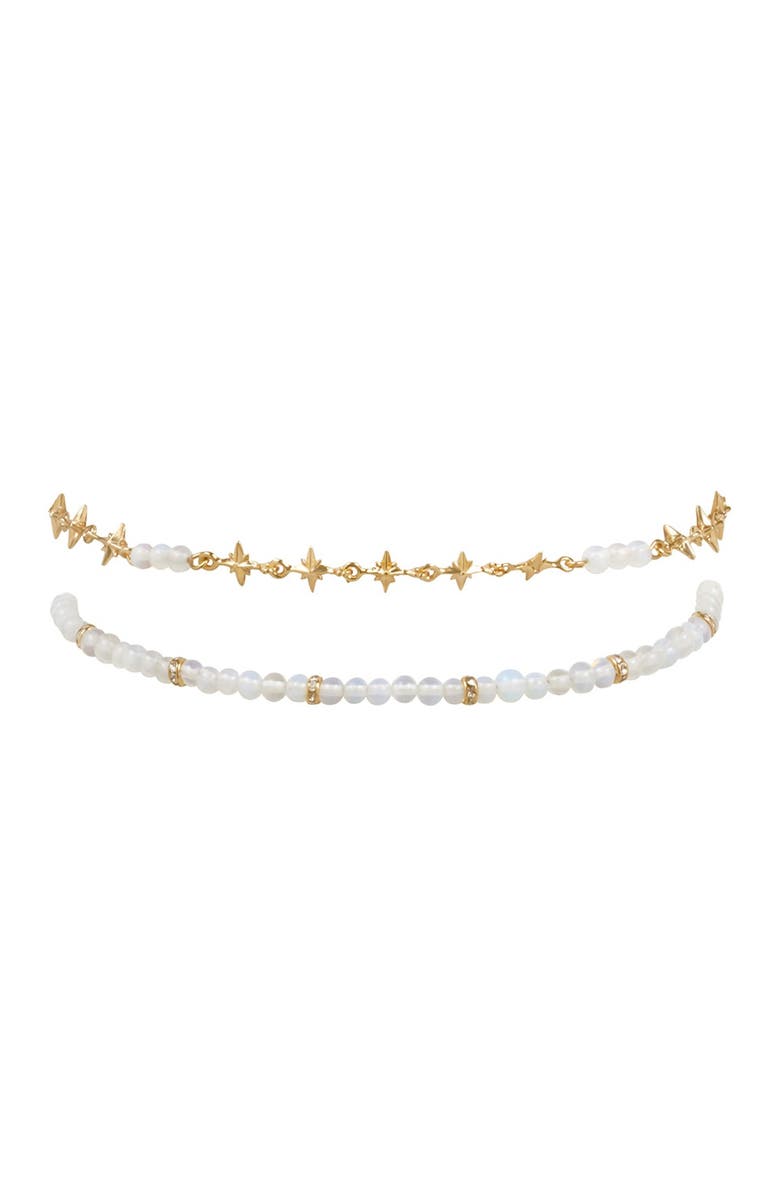 Ettika 18K Gold Plated Hollywood Starlette Choker - Set of 2, Main, color, 