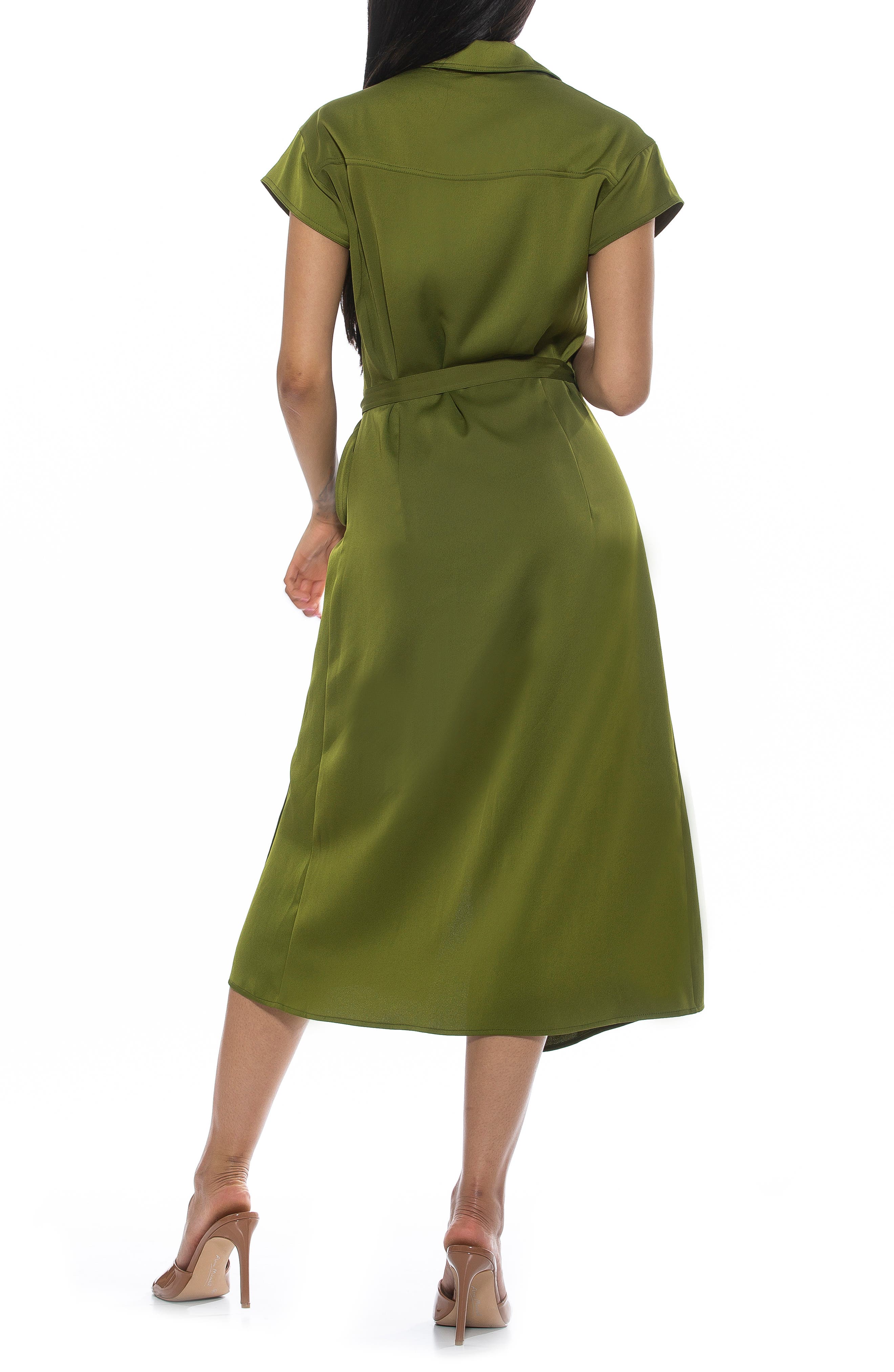 Paris Surplice Wrap Midi Dress - image 2