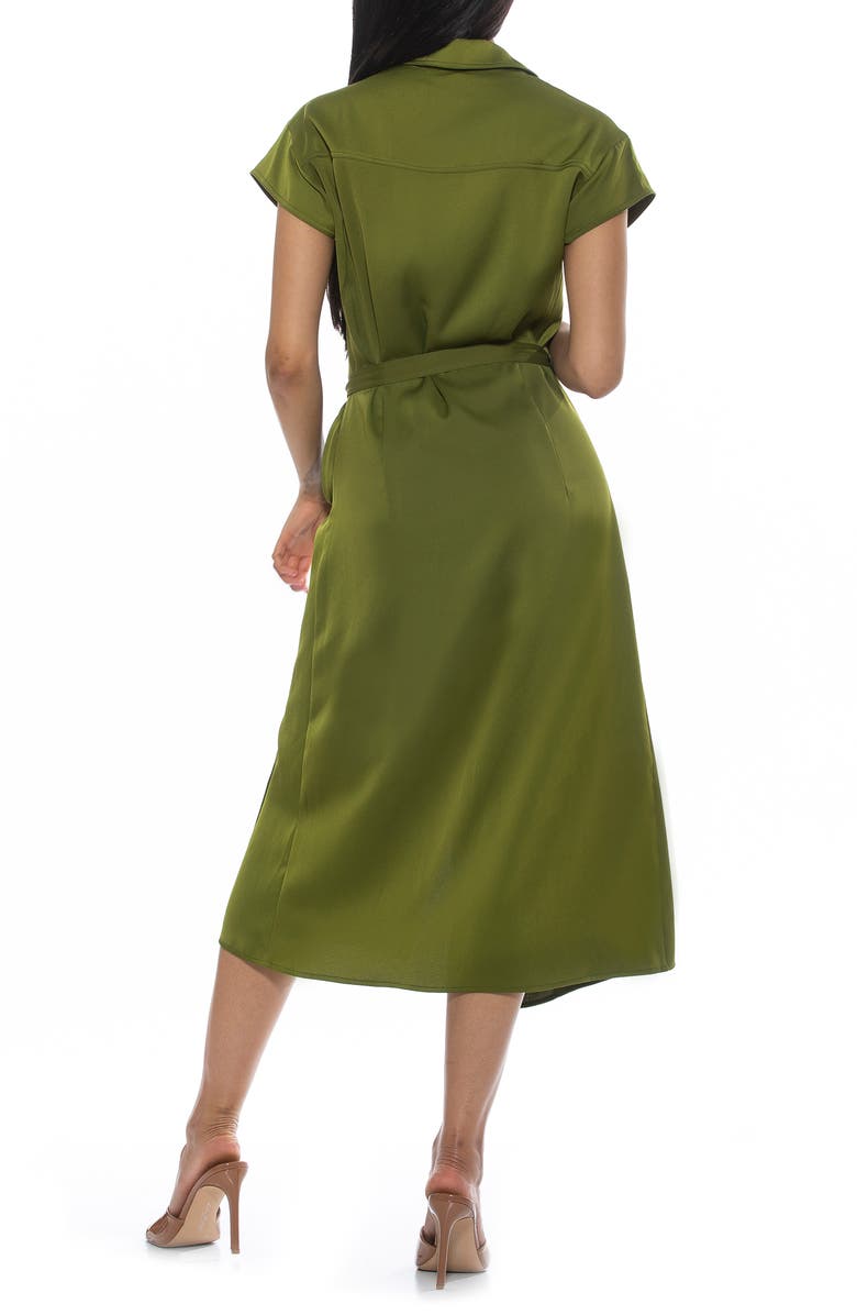 Alexia Admor Paris Surplice Wrap Midi Dress, Alternate, color, Sage