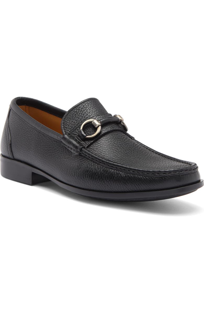 Magnanni Blas II Bit Loafer, Main, color, Black Leather