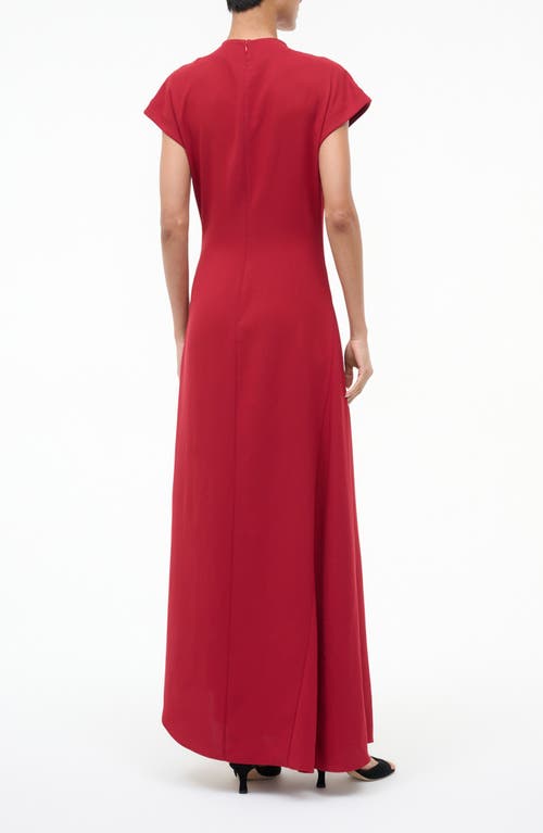 Staud Zaya Dolman Sleeve Maxi Dress In Red