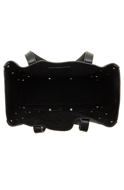 Valentino Garavani Medium Nellcôte Grommet Leather Tote In Black