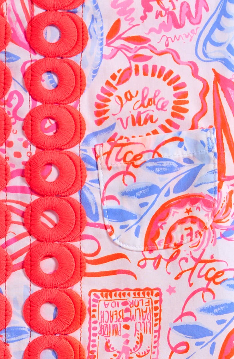 Lilly Pulitzer<sup>®</sup> Baby Lilly Cotton Shift Dress with Bloomers, Alternate, color, Resort White Lil Sun Sea Sand