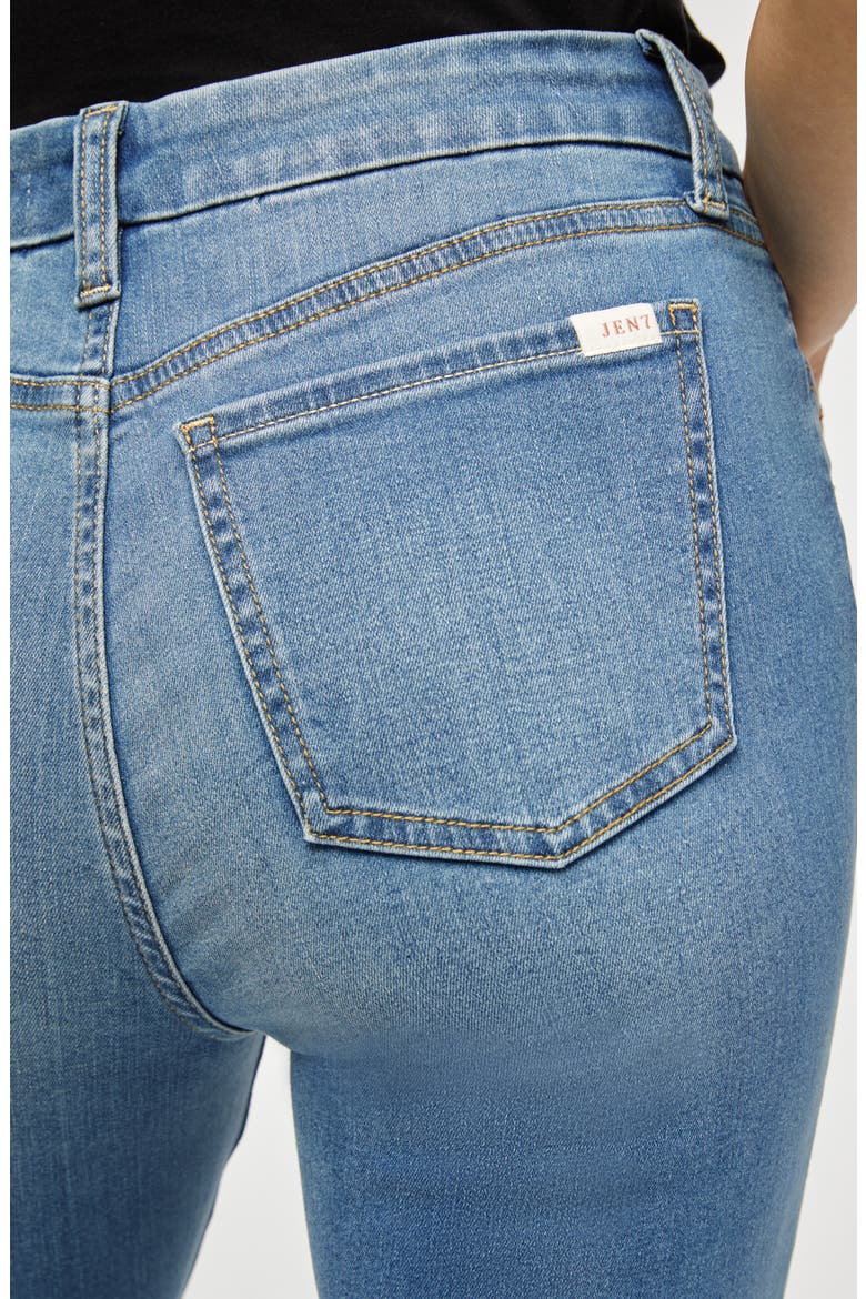 Tie Hem Crop Skinny Jeans, Alternate, color, SUNSET