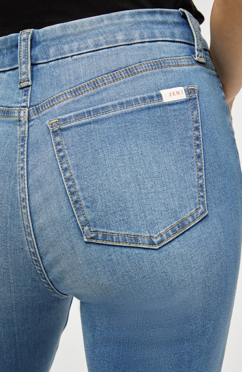 JEN7 by 7 For All Mankind Tie Hem Crop Skinny Jeans, Alternate, color, 