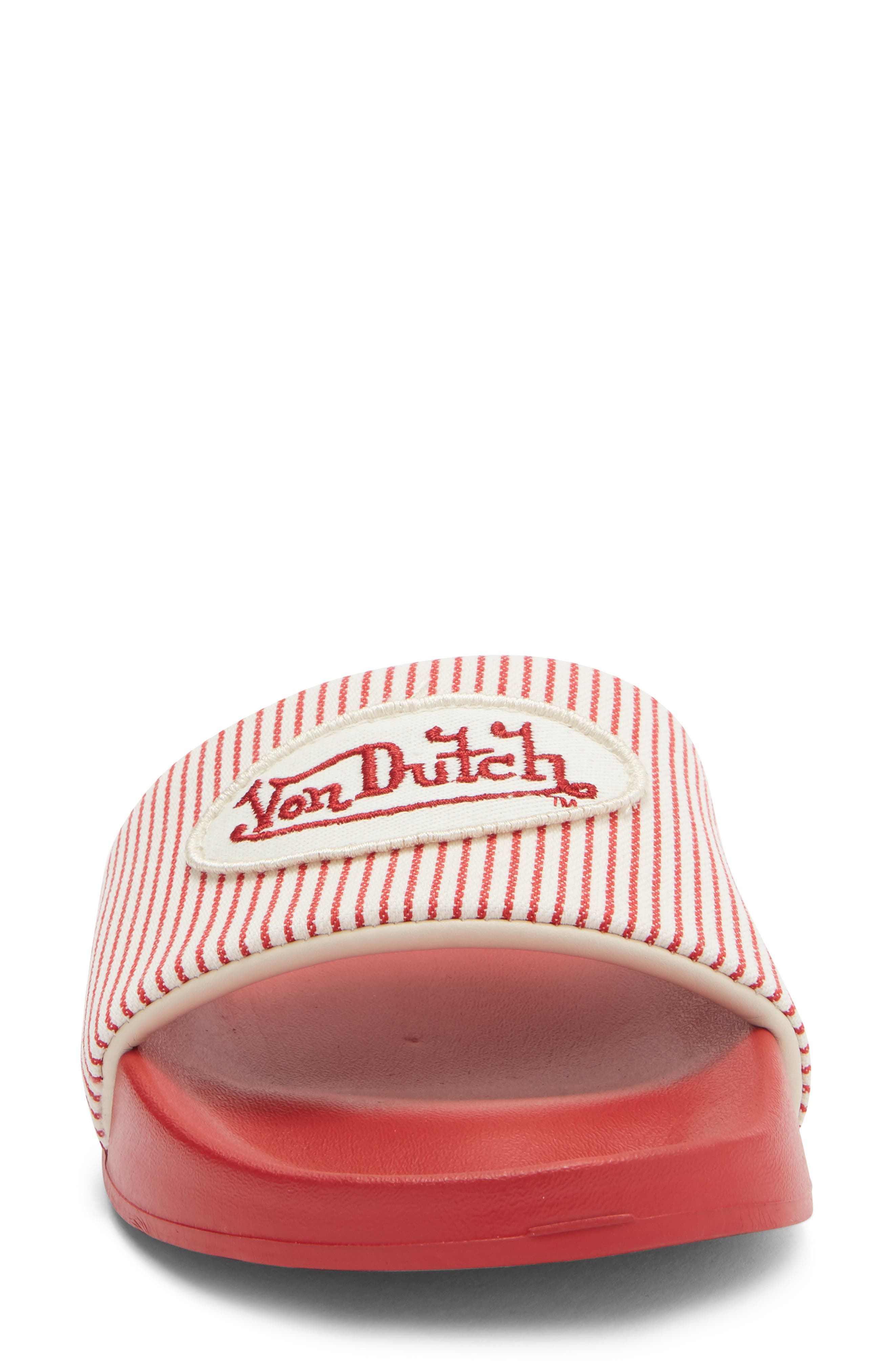 Von Dutch Turbo Slide Sandal, Alternate, color, Red/ White