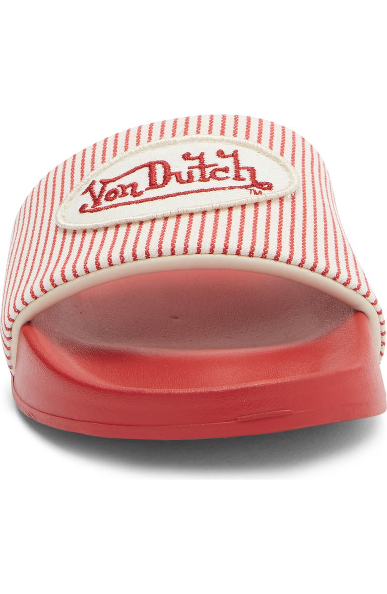 Von Dutch Turbo Slide Sandal, Alternate, color, Red/ White
