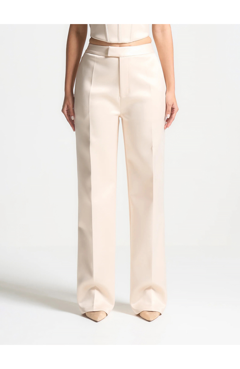 Manière De Voir Bella Satin Tailored Trousers, Alternate, color, Champagne