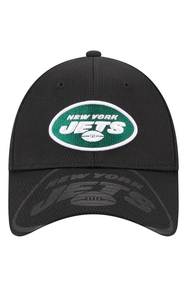 New Era Men's New Era Black New York Jets Top Visor 9FORTY Adjustable Hat, Alternate, color, Black
