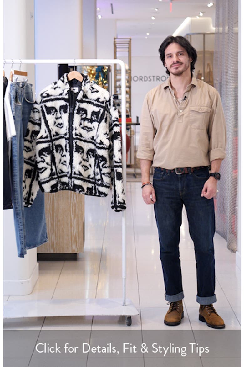 Repeated Icon Insulated Fleece Zip Jacket (Men) | Nordstrom