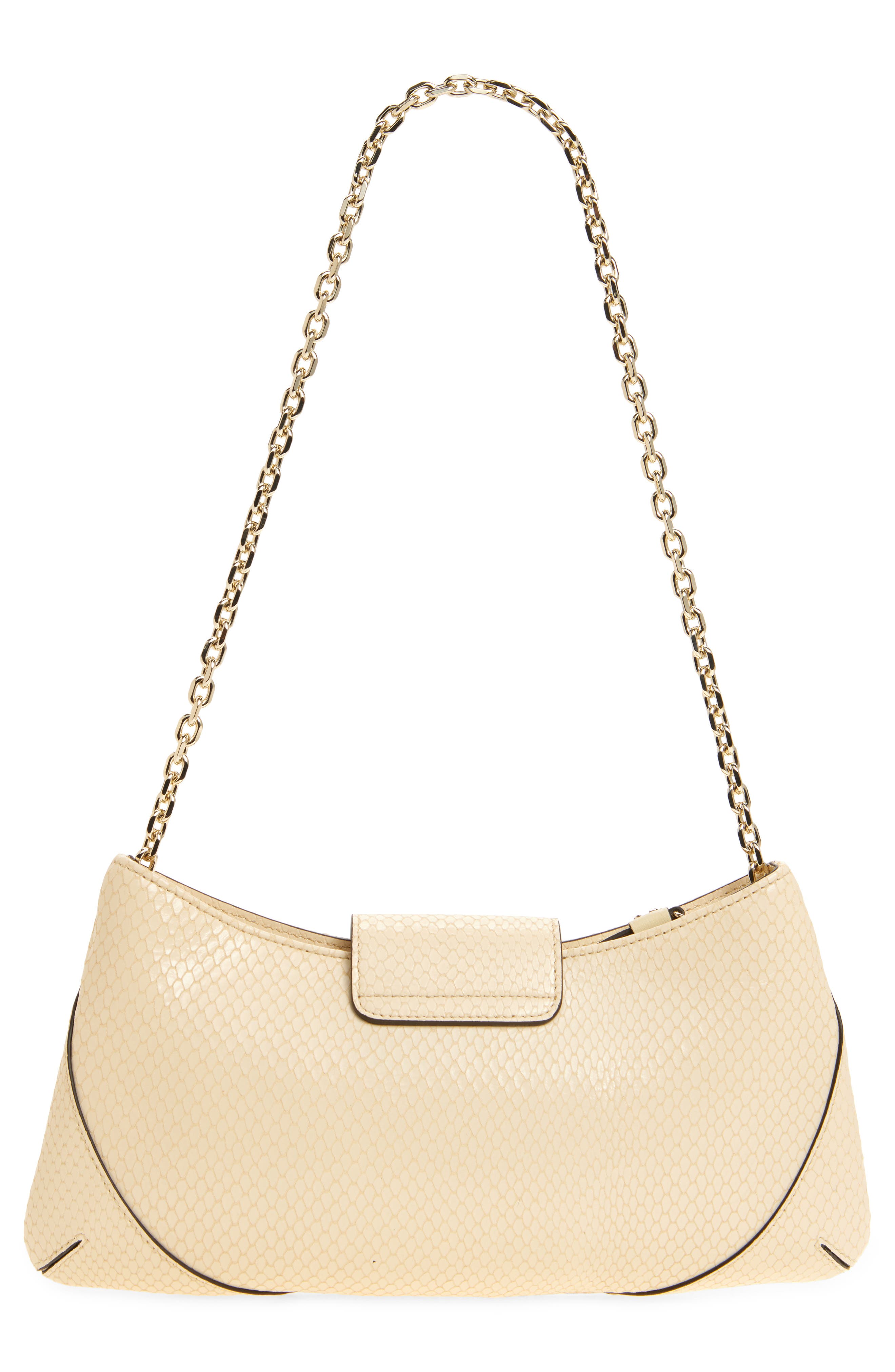 Bar Slim Snakeskin Embossed Leather Clutch, Alternate, color, BUTTERMILK/ SHINY GOLD