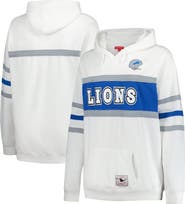 Mitchell & Ness Women's Mitchell & Ness White Detroit Lions Plus Size Head Coach Throwback Pullover Hoodie