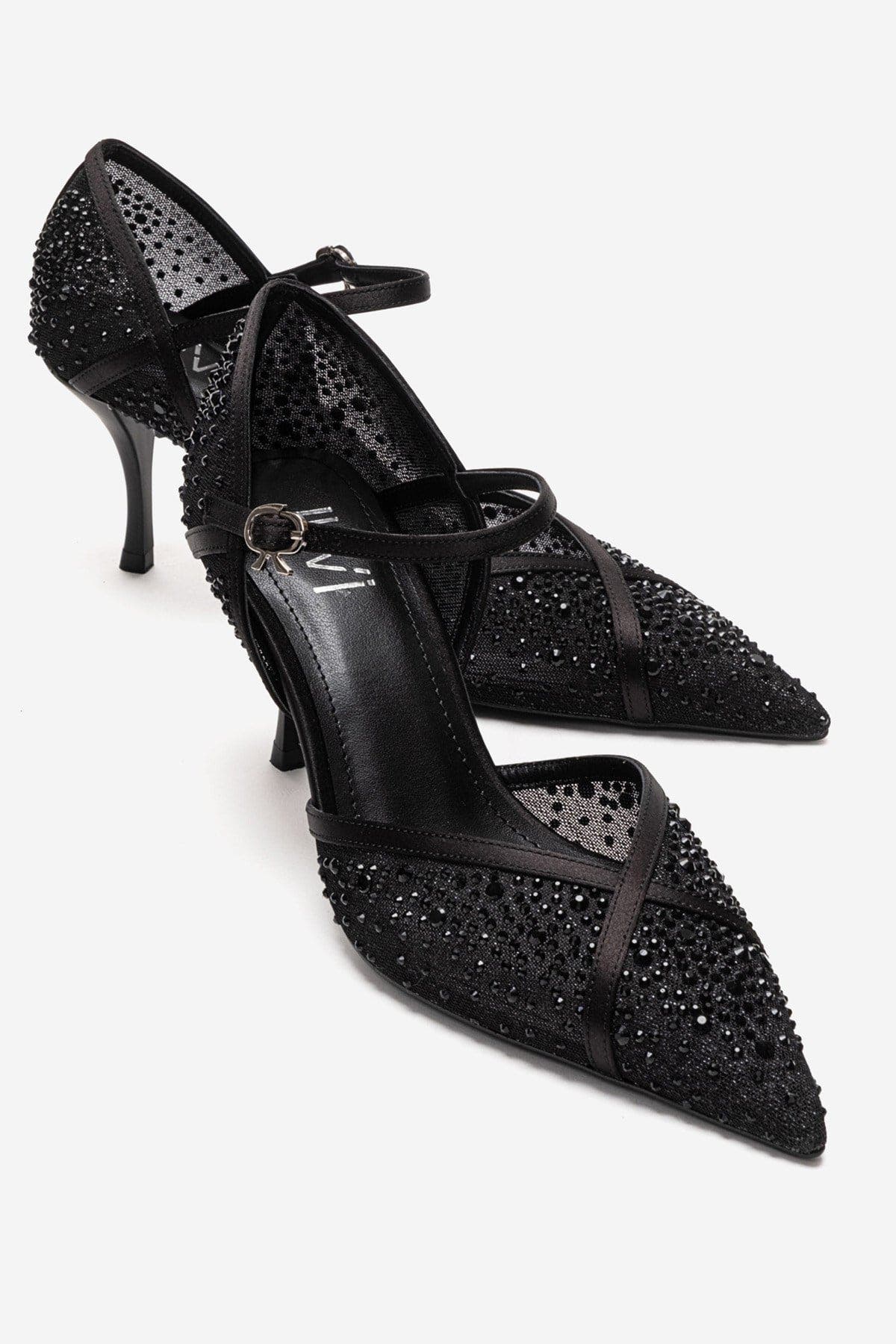 Prologue Shoes Rachel Embellished Stiletto Pump, Main, color, Black