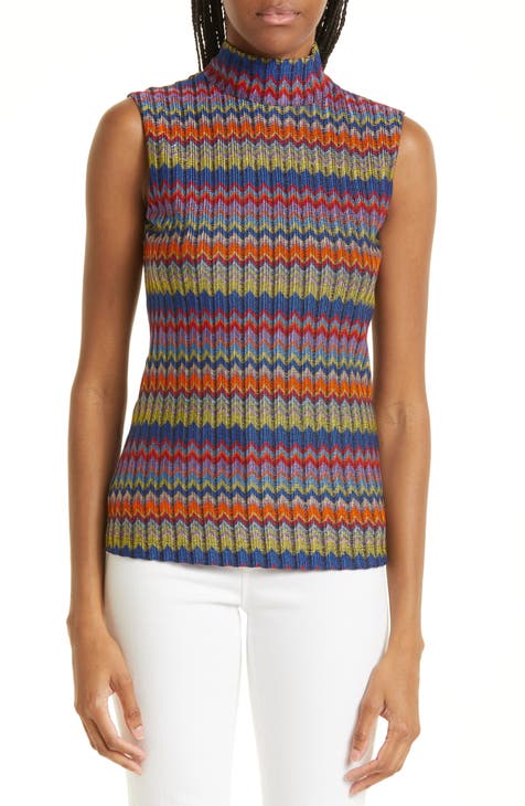 Madison Sleeveless Mock Neck Rib Top