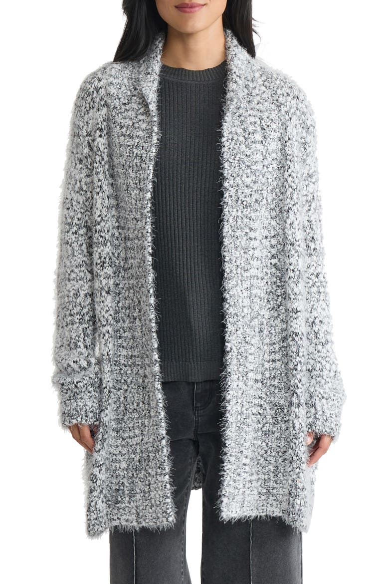 Shawl Collar Cardigan, Main, color, JONES WHITE / JONES BLACK