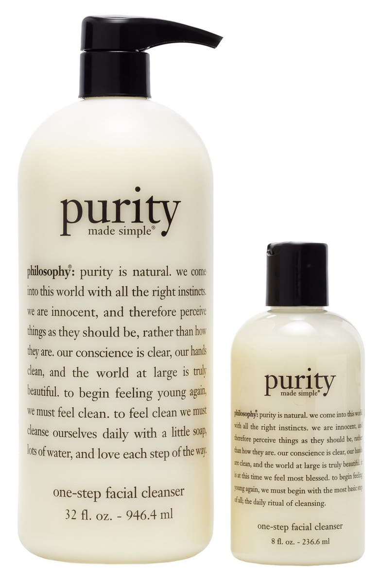 philosophy 'purity made simple' one-step facial cleanser duo, Main, color,