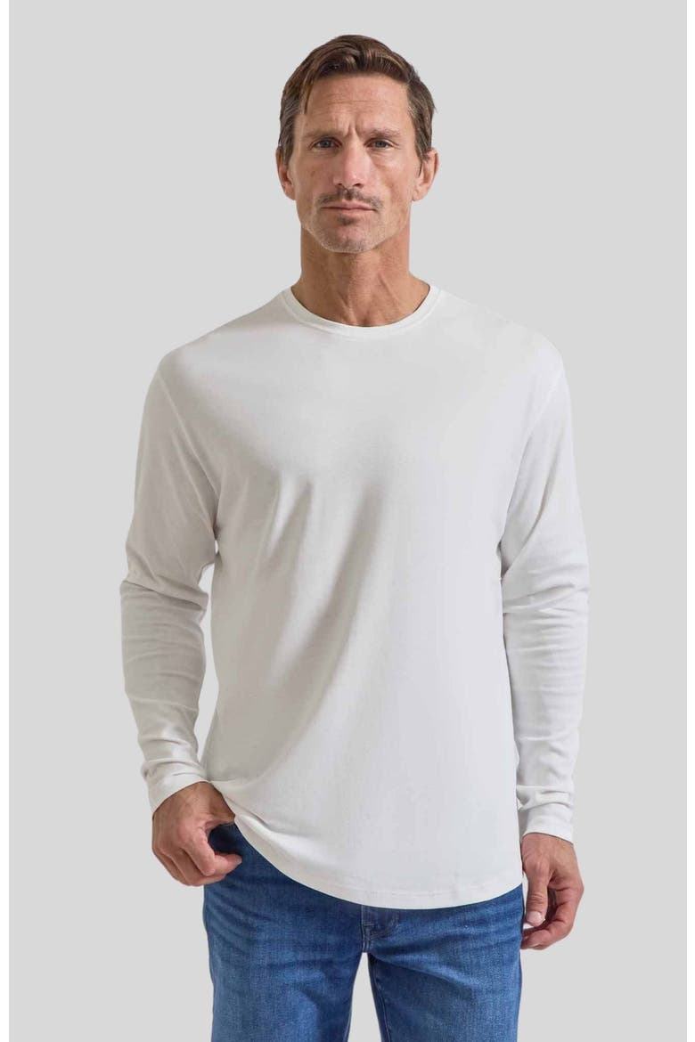 The Luxe Supima Long Sleeve Crew, Main, color, White