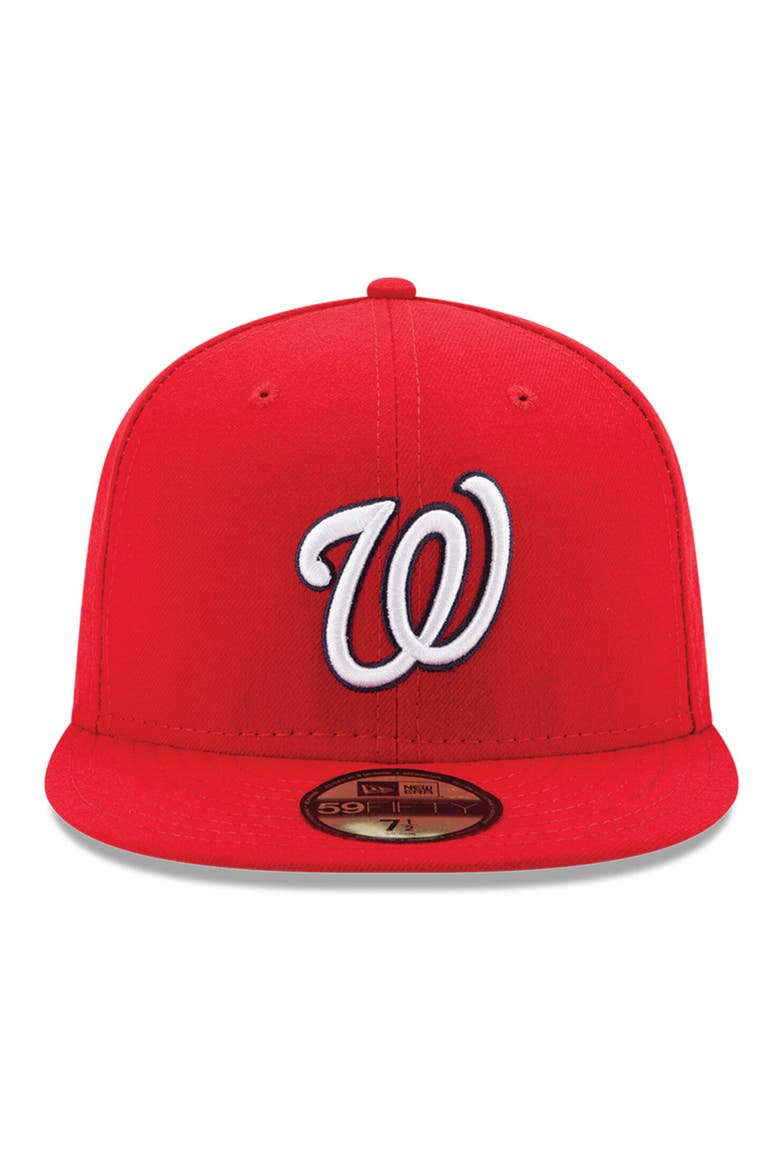 Youth New Era Red Washington Nationals Authentic Collection On-Field Game 59FIFTY Fitted Hat, Alternate, color, RED