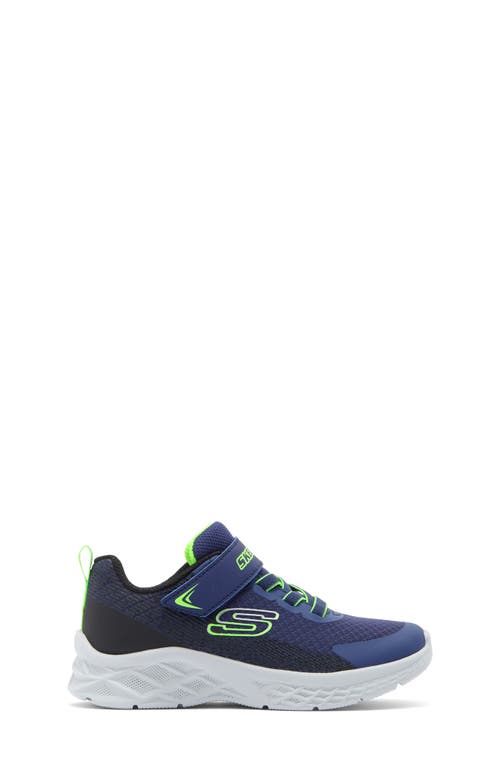 Skechers Little Boys Microspec Ii In Navy/black/lime