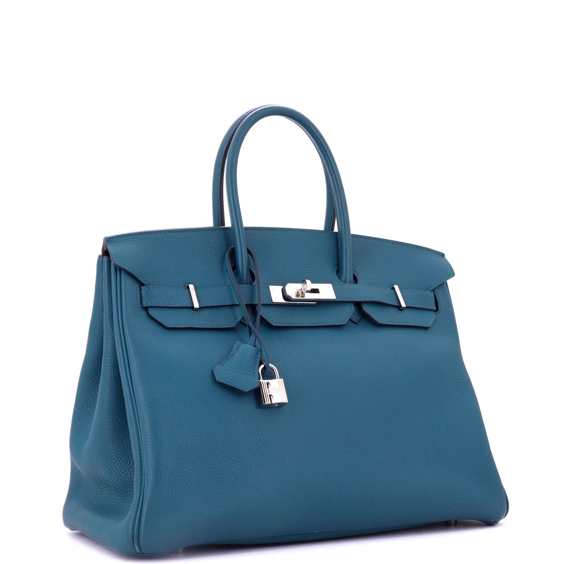 Pre-Owned Hermes Birkin Handbag Blue Togo with Palladium Hardware 35, Alternate, color, 