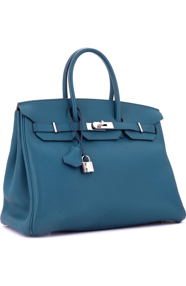 Pre-Owned Hermes Birkin Handbag Blue Togo with Palladium Hardware 35, Alternate, color, Cobalt