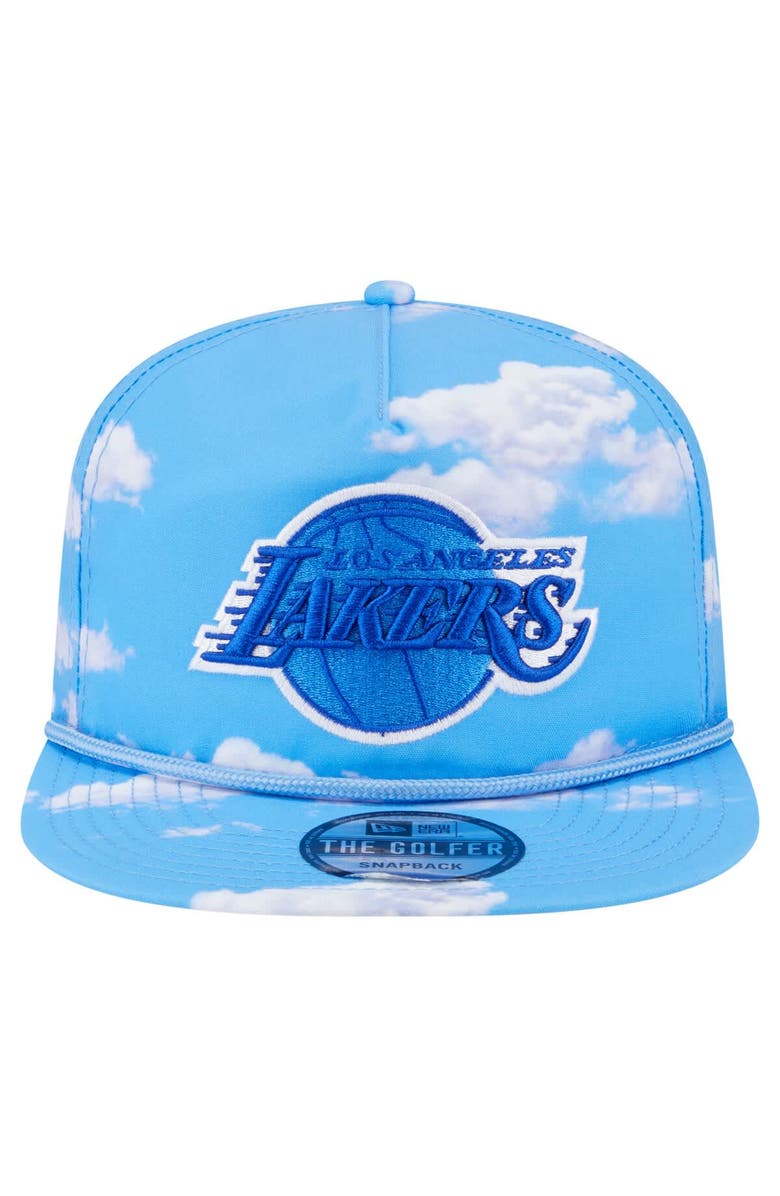 New Era Men's New Era Light Blue Los Angeles Lakers Head in the Clouds Golfer Rope Adjustable Hat, Alternate, color, Light Blue