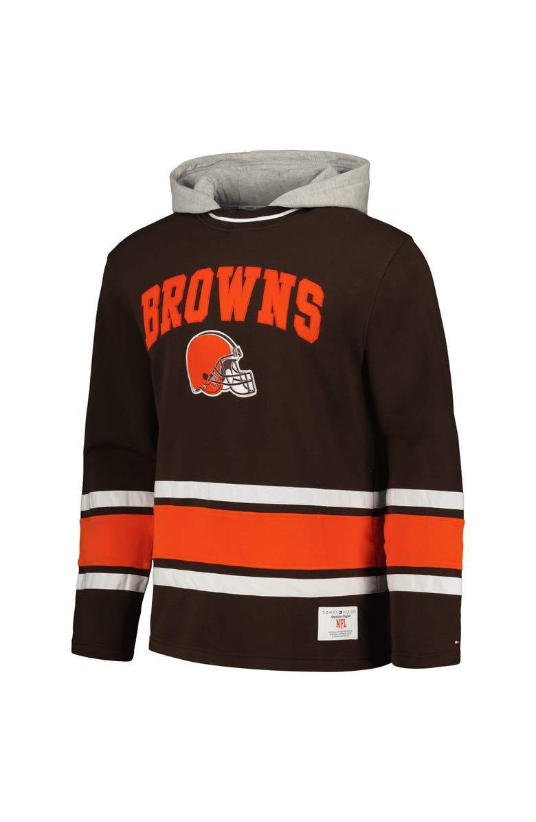 Tommy Hilfiger Men's Tommy Hilfiger Brown Cleveland Browns Ivan Fashion Pullover Hoodie, Alternate, color, 