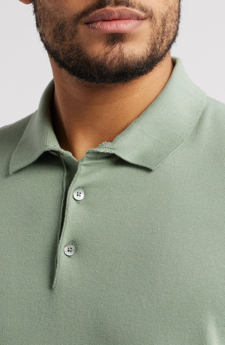 BOSS Gemello Cotton Polo Sweater, Alternate, color, Light Green