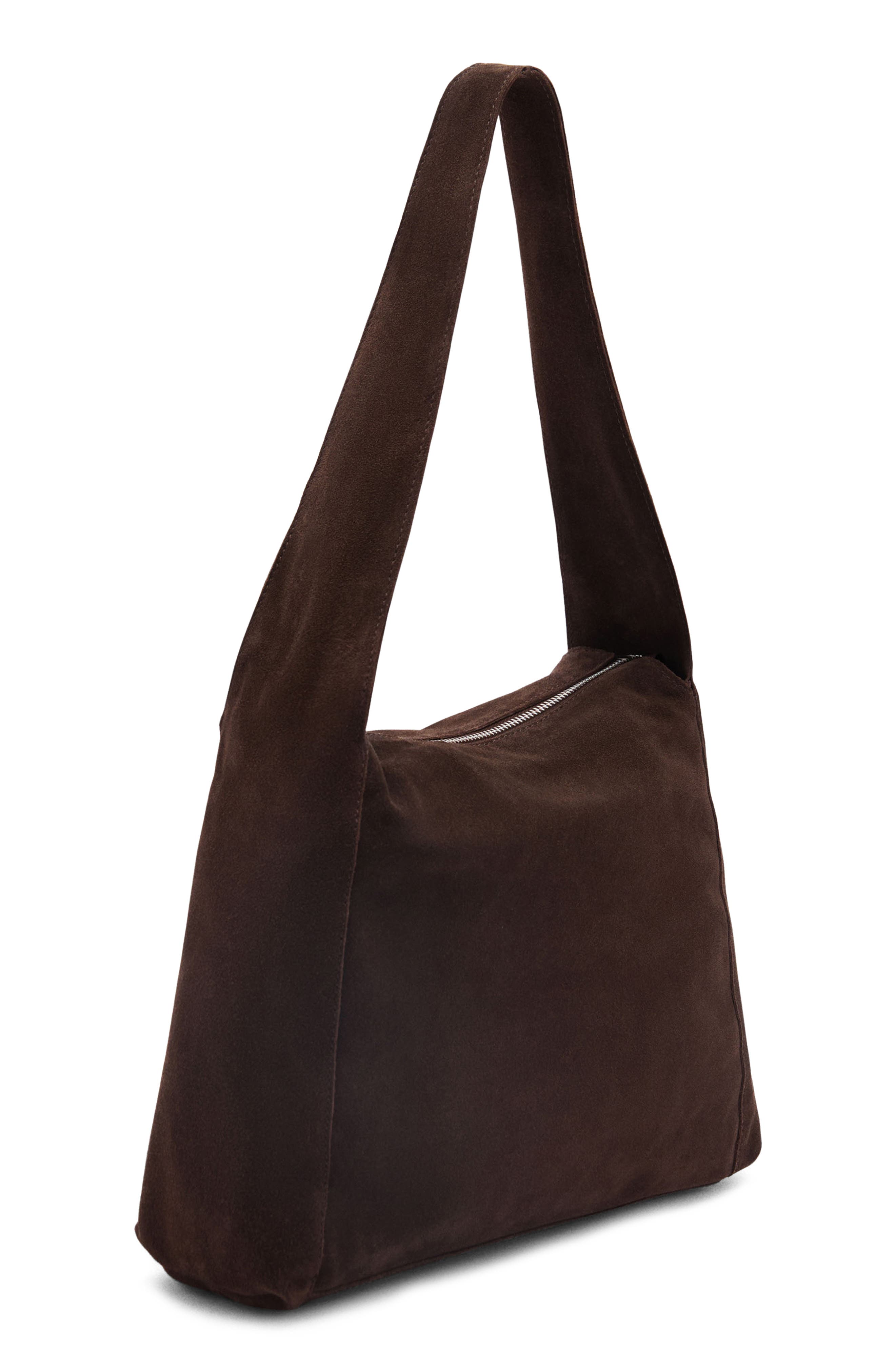 MANGO Suede Hobo Bag, Alternate, color, 