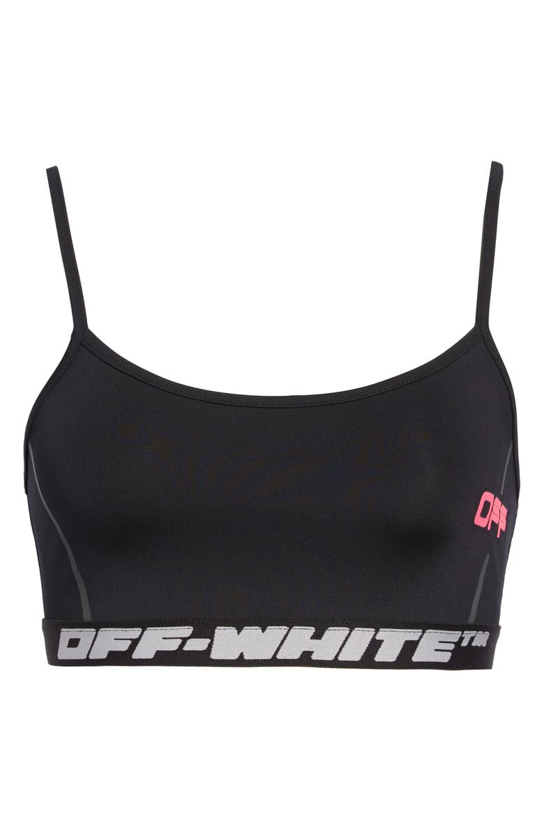 Off-White Logo Band Active Bra Top, Main, color, 