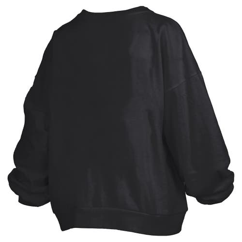 Pressbox Black Army Black Knights Janise Arch Over Logo Waist Length Oversized Pullover Sweatshirt
