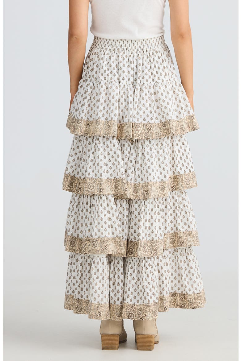 Silvana Tiered Maxi Skirt, Alternate, color, TEMPLE
