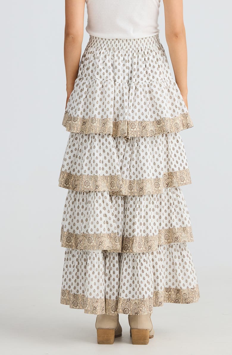 Talisman the Label Silvana Tiered Maxi Skirt, Alternate, color, Temple