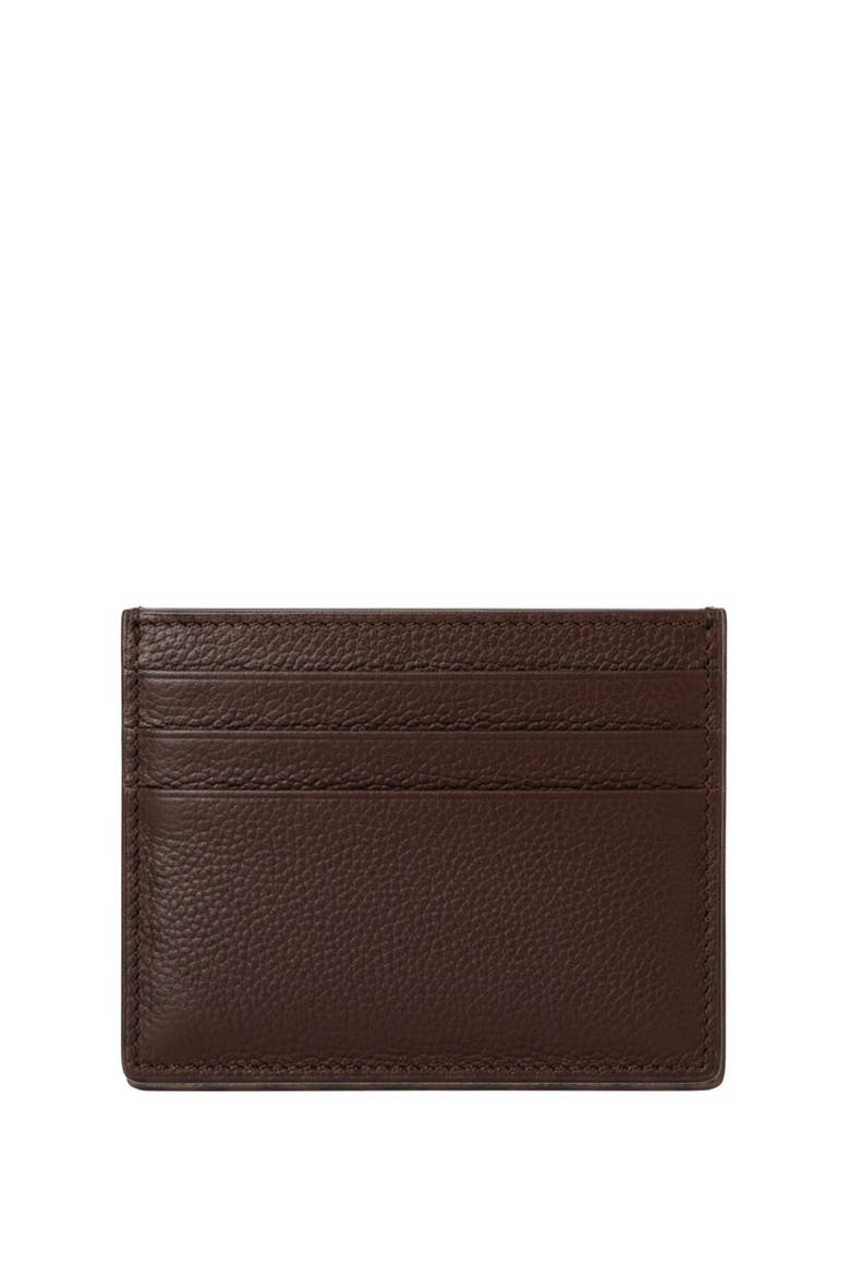 Upcycled Italian Leather Certo Card Wallet, Alternate, color, Brown Pebbled
