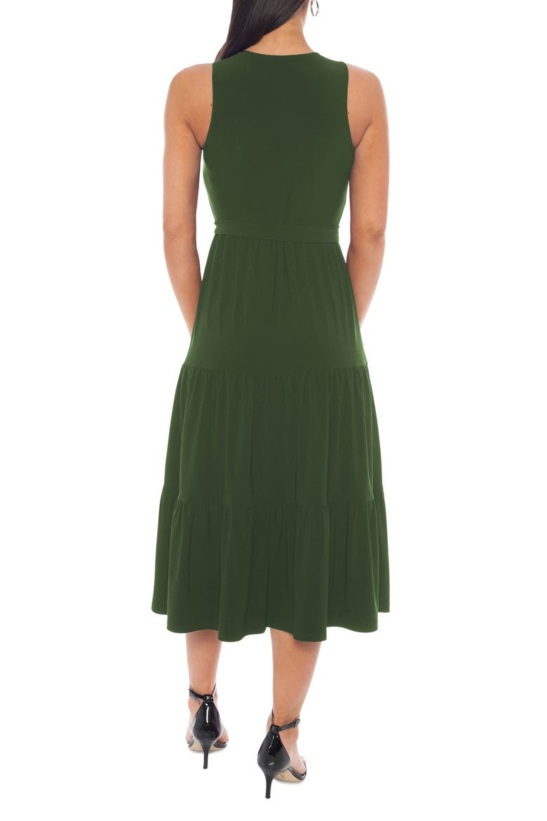 Tiered Midi Dress, Alternate, color, OLIVE