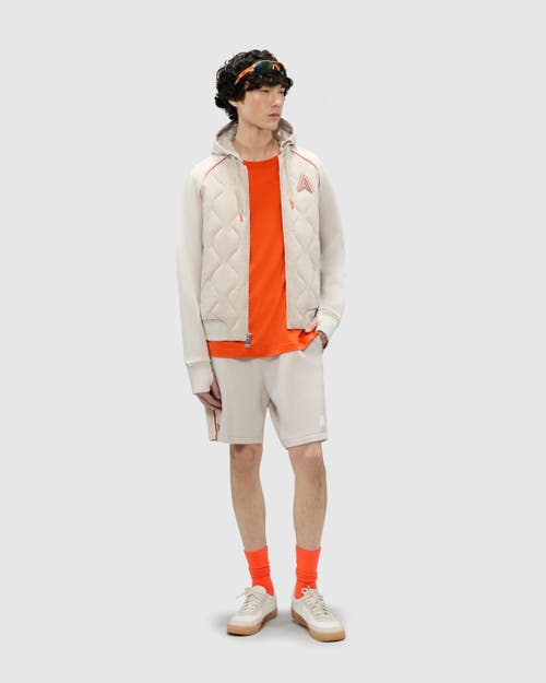 ALPENHAUS BORNANT HYBRID INSULATED BOMBER JACKET WITH REMOVABLE HOOD