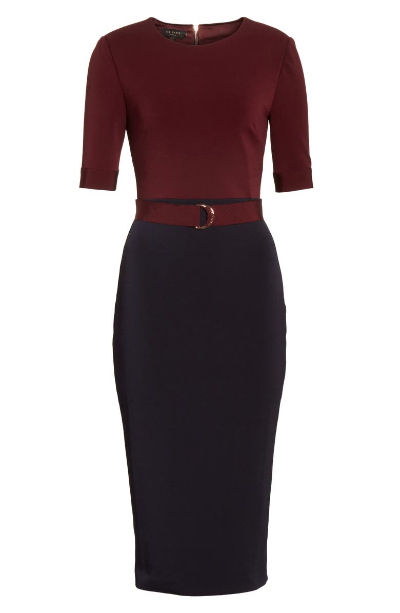 Ted Baker London Wandee Ponte Body-Con Dress, Alternate, color,