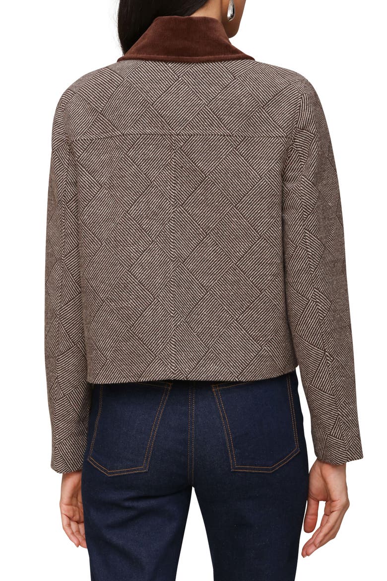 Corduroy Collar Crop Jacket, Alternate, color, BROWN BASKET