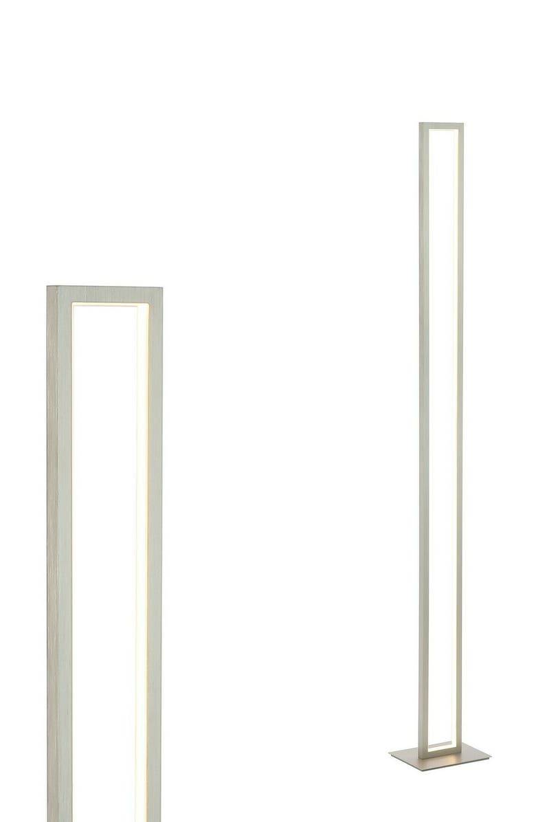 JONATHAN Y Johan 59.5" Modern Minimalist Aluminum Integrated Tower LED Floor Lamp, Nickel, Main, color, Nickel